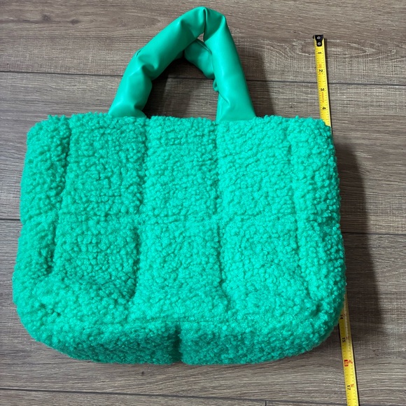Topshop Recycled Green Quilted Tote Bag - Picture 5 of 9
